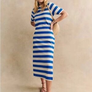 Sezane Striped Maxi Dress M